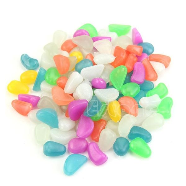 

garden ornaments 100pcs glow in the dark luminous pebbles stones fish tank aquarium party even jllojk sinabag