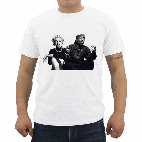 

new legends tupac marilyn monroe 2pac print men's short sleeve summer male casual s hoodie designers t shirts sweatshirt