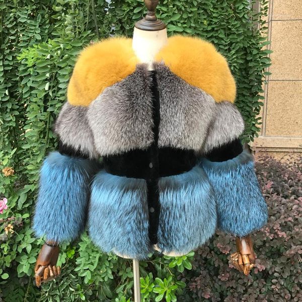 

women's fur & faux real silver coat for women winter natural sheep shearing full pelt thick warm jacket1, Black