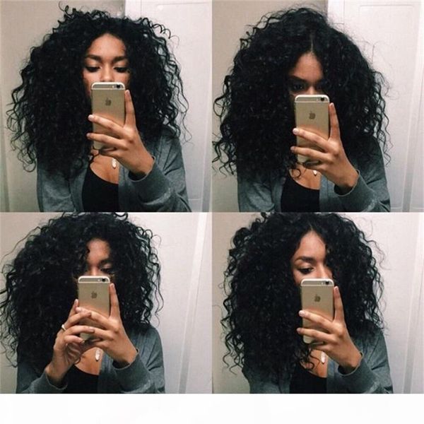 

lace front human hair wigs brazilian curly full lace wigs with baby hair pre plucked natural hairline, Black;brown