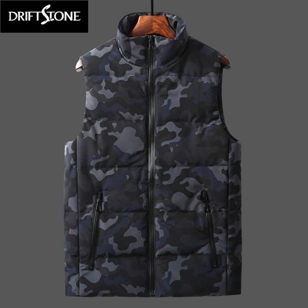 

men's vests camouflage jacket vest sleeveless winter slim tactical male cotton-padded coats men casual thicken waistcoat, Black;white