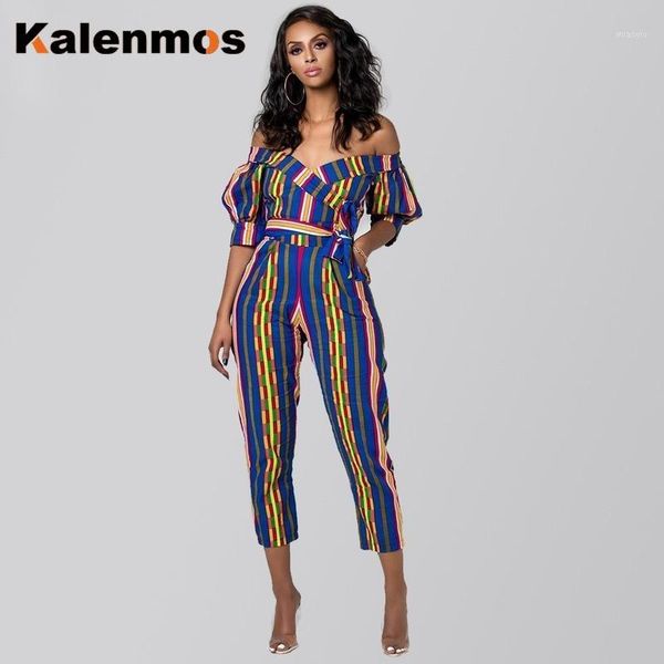 

kalenmos africa clothing women slim romper jumpsuit vintage summer casual streetwear world apparel party vacation maxi work wear1, Red