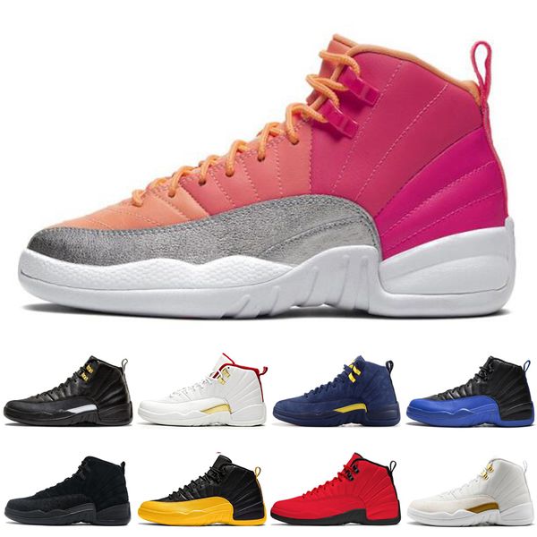 

new arrival 12 12s basketball shoes for men punch fiba doernbecher university gold game royal mens sports shoes sneakers trainers, White;red
