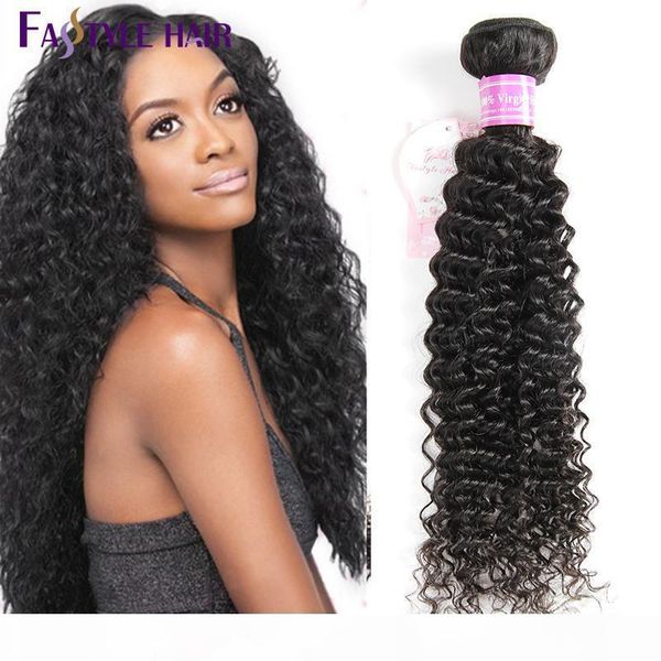 

sellingfastyle brazilian kinky deep curly 5pc lot unprocessed peruvian malaysian indian virgin human hair bundles ing, Black
