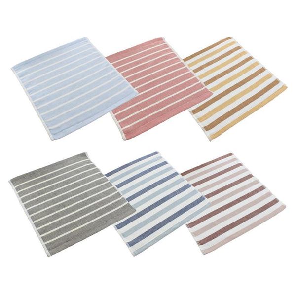 

pure 6pcs kids practical towel pattern cotton colorful square handkerchief stripe facecloth bbyzec lg2010