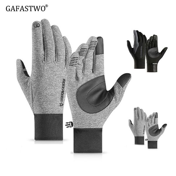 

winter warm touch screen windproof non-slip waterproof men' outdoor cycling ski ladies fashion gloves, Blue;gray