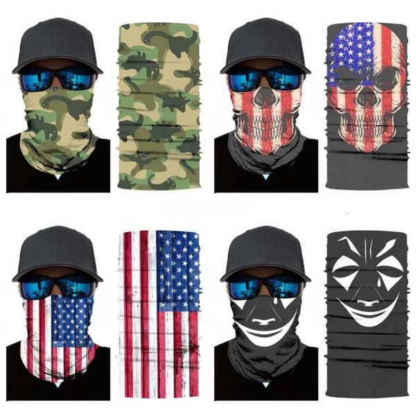 

wholesale- outdoor riding windproof dustproof mask magic muffler skull scarf headband mountain bicycle sport road cycling masks #603#170, Blue;black