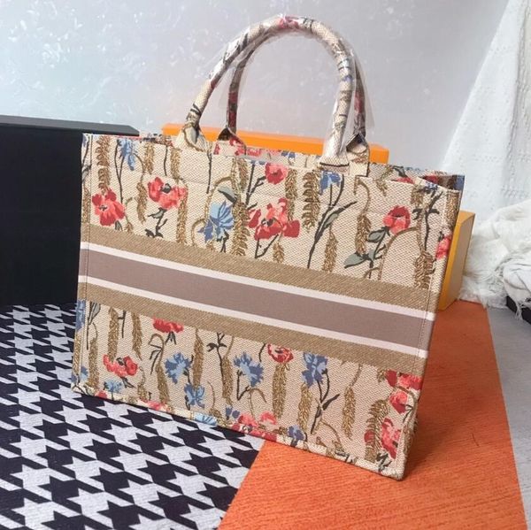 

desginer classic colorful book totes bag handbag embroidered bag large capacity travel canvas shopping bags