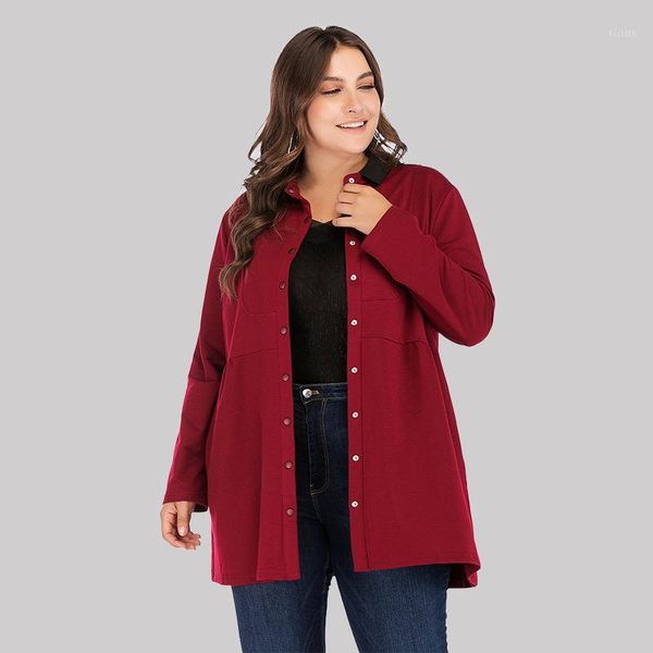 

plus size slim waist jackets women turn down collar loose fit long sleeve thin jacket 2019 new arrival spring autumn1, Black;brown