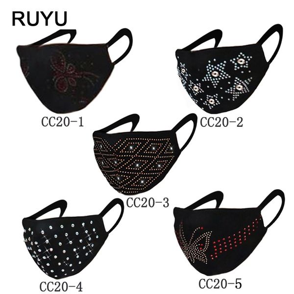 

200 pcs masquerade mask fashion reusable rhinestone music festival mask for lady designer mask designer face masks