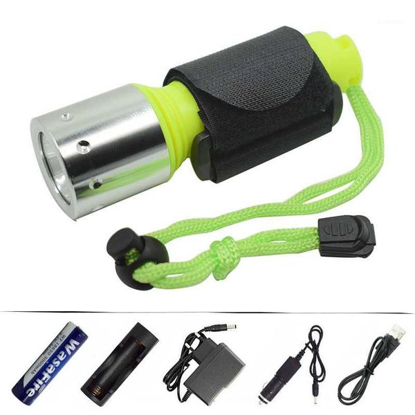 

xm-l t6 3 modes dive 1600lm led diving torch light waterproof 18650 lantern for underwater hunting spearfishing1