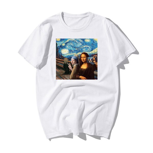 

mona lisa aesthetic harajuku selfie fashion ullzang vintage graphic funny cartoon 90s casual tees hooded sweatshirt hoodie men t shirt