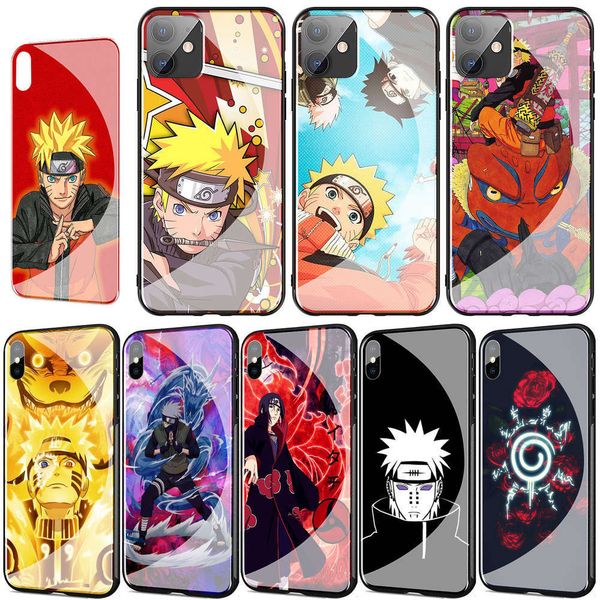 

sasuke - tempered glass case naruto akatsuki, vip 11, pro, xr, x, xs, max, 7, 8, 6s plus, 5s, se, 2020vfe1