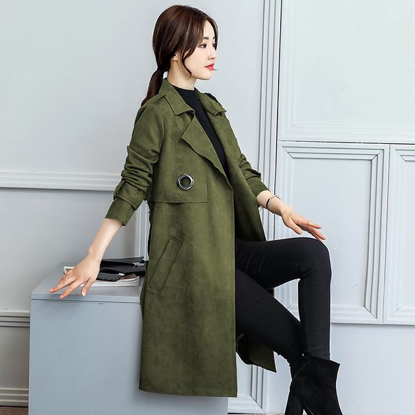 

2021 new more trench mujer size women's winter long jackets female woman's coat kj120 wkbv, Tan;black
