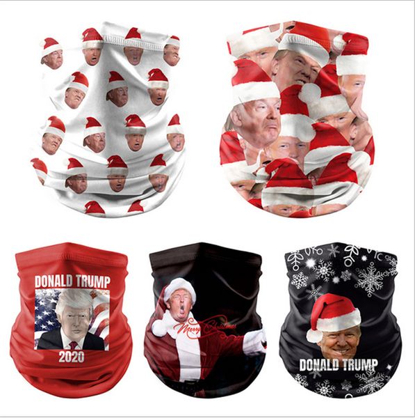 

2020 christmas donald john trump 3d printing face mask windproof dustproof outdoor winter warm cycling face cover neckerchief e102901