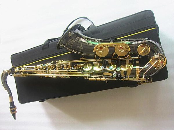 

yanagizawa new brand b flat tenor saxophone electroplated black nickel gold musical instrument saxophone professional and case