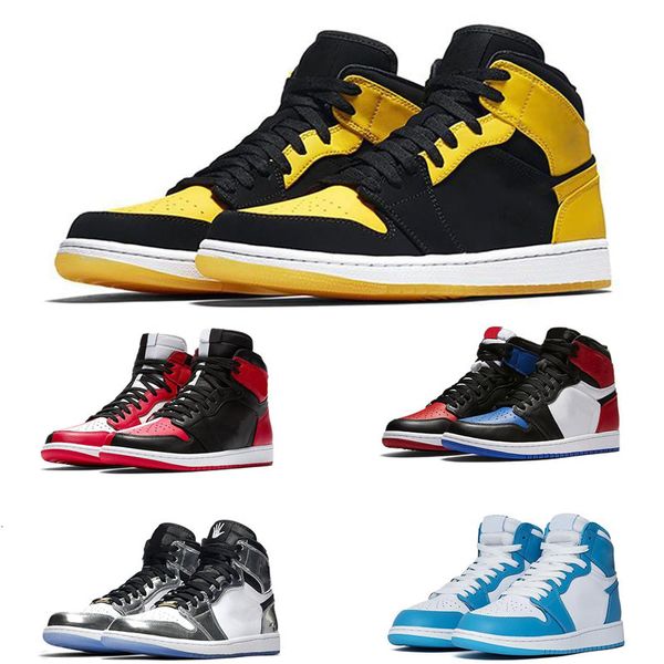 

designer shoes 1s og mens shoes chicago 6 rings sneakers bred toe trainers women mid new love unc backboard sport shoes 36-47, Black