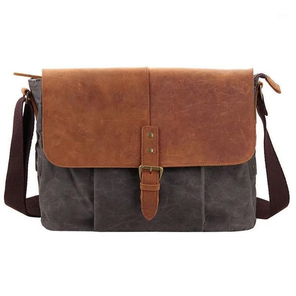

men vintage leather briefcase lapbag large capacity messenger bag casula shoulder office document handbag crossbody1