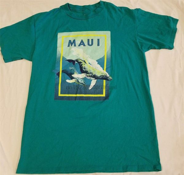 

vintage jerzees made in usa maui hawaii graphic humpback whales 90s vtg summer style casual wear sport hooded sweatshirt hoodie t shirt