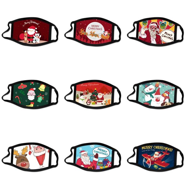 

glow masks1pc cute cartoon printing masks combed mouth mask breathable warm glowthe dark dust#560, Black