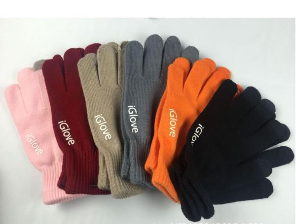 

fashion igloves colorful mobile phone touched gloves men women winter mittens black warm smartphone driving glove 2pcs a pair 2020