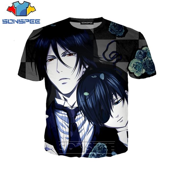 

cool anime black butler leisure 3d print shirts hippie hippie funny men clothing
