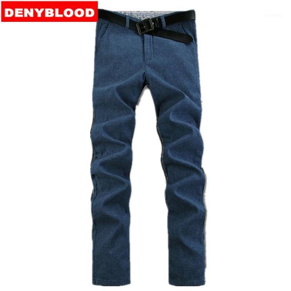 

men's pants plus size 28-40,42,44,46 darked wash jeans mens linen cotton straight chinos casual formal male 9881, Black