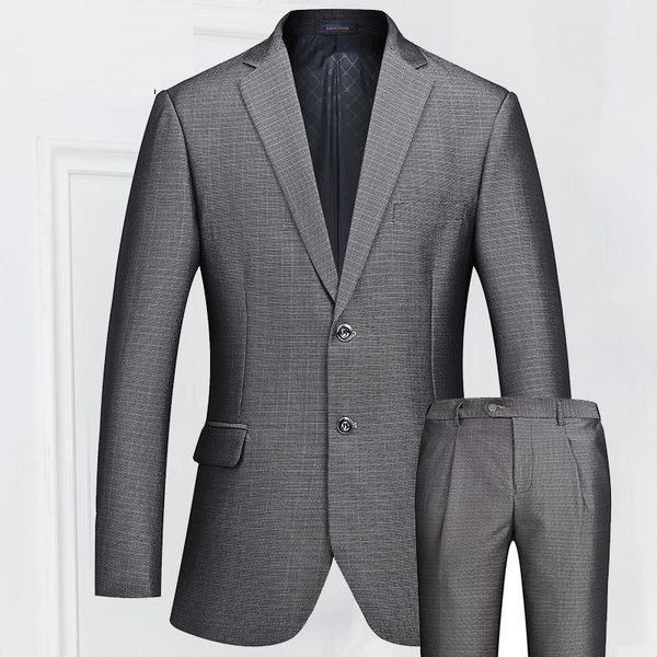 

men two buttons business suits slim fit quality gentlemen suits male casual set bridegroom wedding dress gray fs-0981, White;black