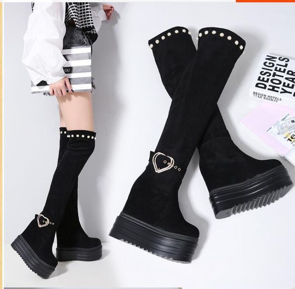 

2020 autumn and winter new tight super high heel women's boots1, Black