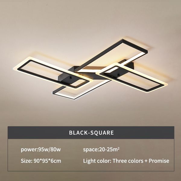 

2021 new moderno led ceiling lamp for living room kitchen house remote control rectangle light bulbs fmom