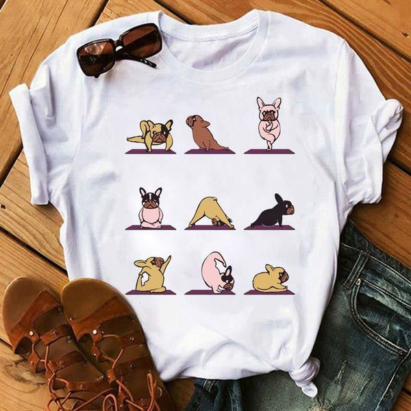 

cartoon funny dog print tshirt fashion women tshirt female cute tee summer short sleeve tee shirts clothes femme, White