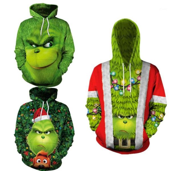 

3d sweater 2019 fashion ugly christmas sweater women christmas santa claus large size ugly novelty snowman hooded sweate1, White;black