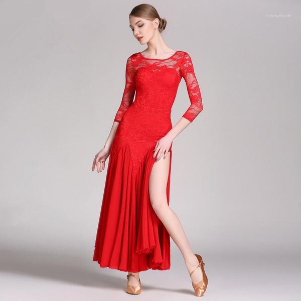 

stage wear women girls ballroom dance and skirts1, Black;red