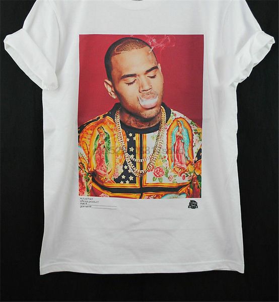 

фактический факт chris brown t-shirt 2020 rihanna рэпер дым мужчины-женщины whites-3xl чистого хлопка tee shirt спорта толстовка с капюшоном