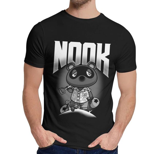 

sport geek tom nook animal crossing t-shirt for men new custom natural cotton t shirt classic round neck