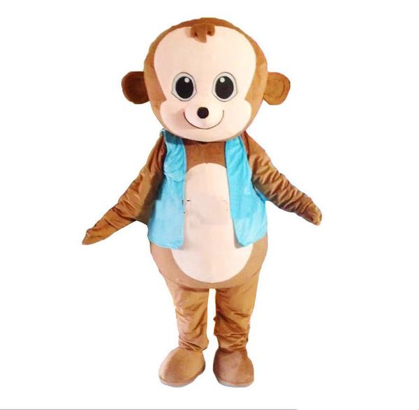 

2021 lovely monkey mascot costumes fancy dress real p ing, Red;yellow