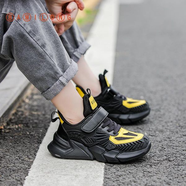 

bamilong summer kids shoes children running sneakers comfortable sports outdoor boys girls breathable soft casual footwear b252, Black