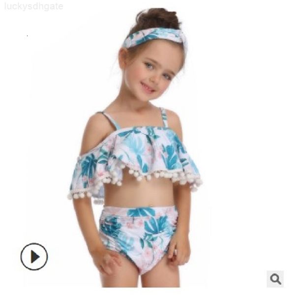 

high-quality two children's pieces european and american 2020 summer swimwear, White;black