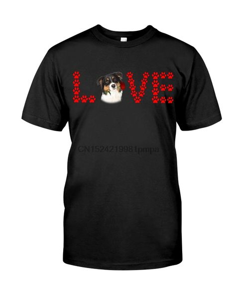 

спорт мужчины t shirt австралийская овчарка-love1 женщины тенниски
