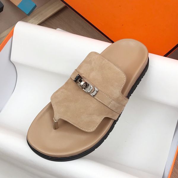 

famous brand beach slippers classic flat heel summer designer fashion flops leather lady slides women shoes l bath ladies sandals large size, Black