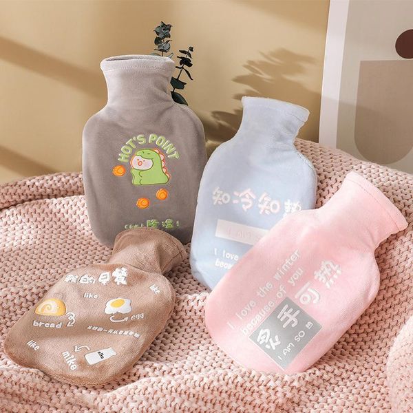 

1pc water bottle winter plush warm cute rubber student children hand warmers small fresh portable water bottle wmtfff xhlight