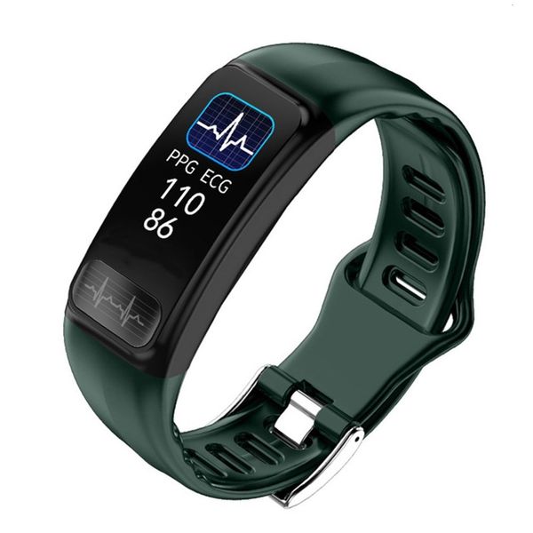 

wristband p12, ecg ppg, intelligent waterproof sports watch ip67 heart rate and blood prsure control