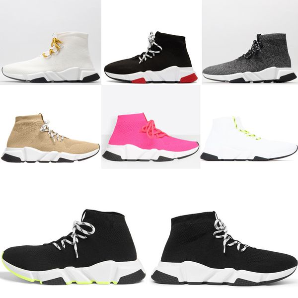 

2021 speed lace-up 2.0 trainer men women sneakers triple black red white beige pink clearsole mens fashion tennis shoe jogging walking c6ty#