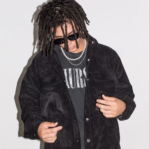 

20fw velvet shirts tooling jacket fashion high street men women simple solid jacket spring autumn outdoor casual outwear hfymjk382, Black;brown