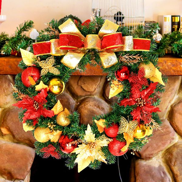 

30 45 60 / 80cm garland decoration circle setting christmas wreath door hanging
