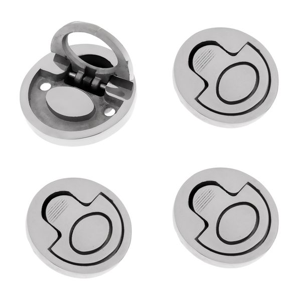 

4 pieces boat hatch locker lift / pull ring handle 316 marine grade stainless steel