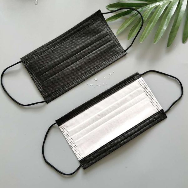 

face triple masks black mask pink disposable thick 3 layer non-woven dust mouth masks cover dhl elastic ear s