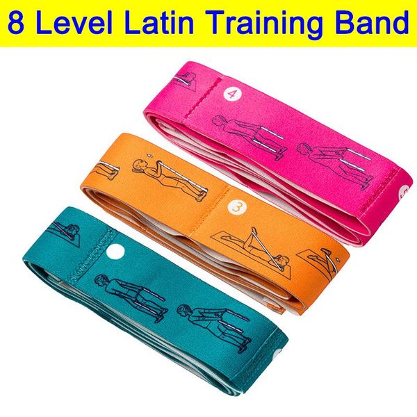 

resistance bands 8 levels professional gymnastics training girl latin yoga elastic pilates stretch fitness sports
