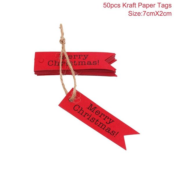 

50шт kraft paper теги рождественские украшения этикетки метки карты ёлочные украшения войти новогодние украшения для обустройства дома 2020