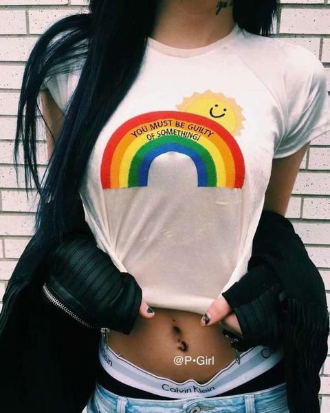 

crew w style u arch raglan neck slim rainbow embroidered velvet short sleeve t, Black;gray